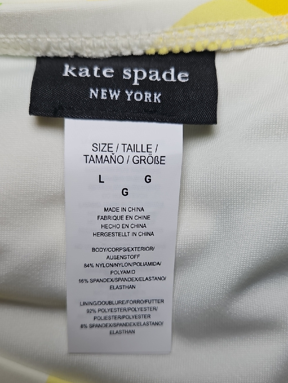 Kate Spade High Waisted Lemon Print Bikini Swimsuit Bottom New - Picture 7 of 7